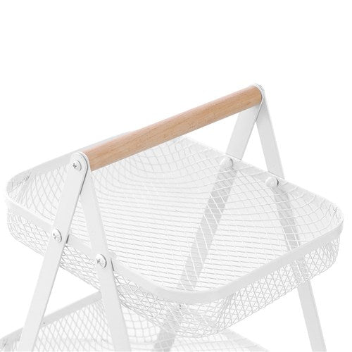 Mesh 2 Tier Benchtop Stand White