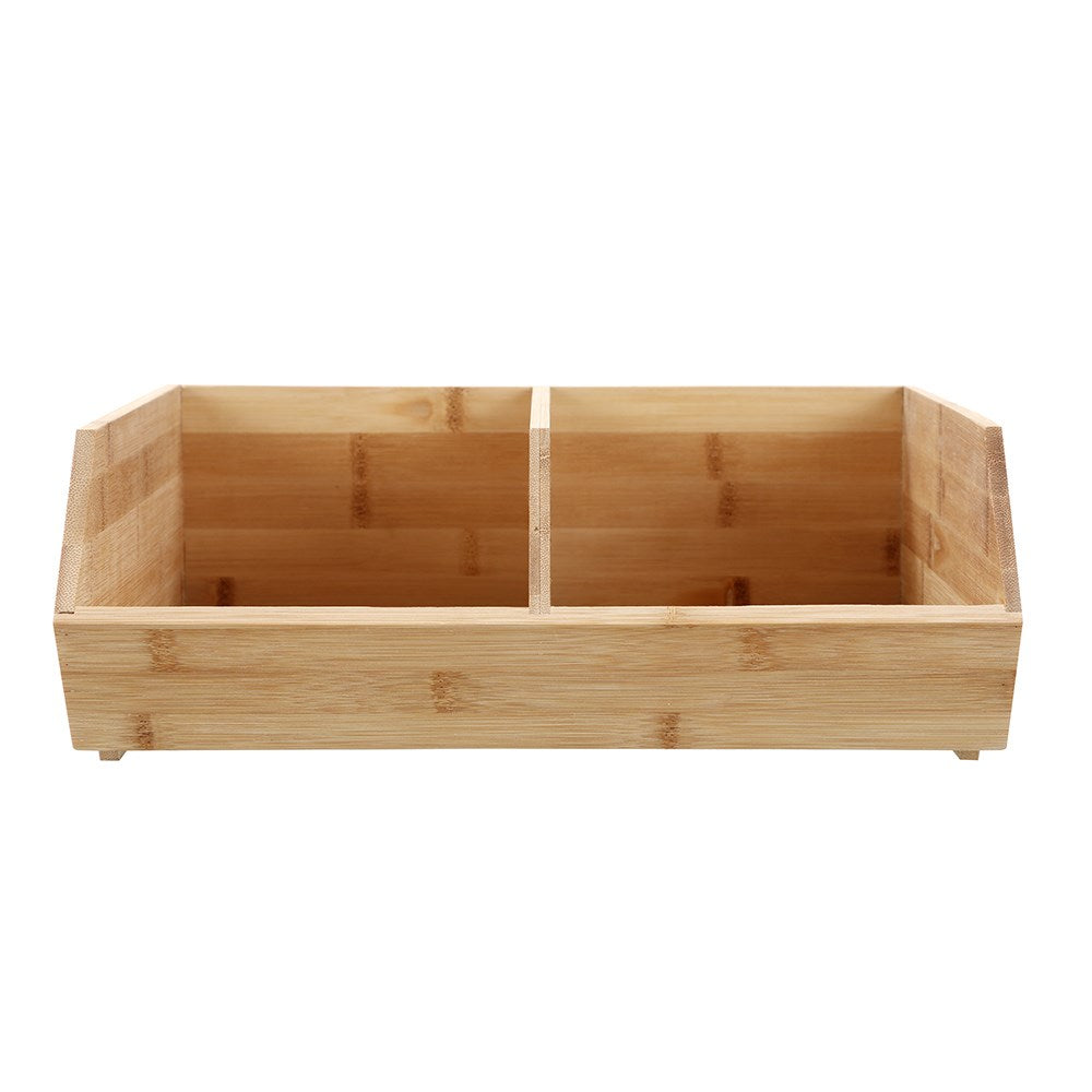 Bamboo 2 Section Storage Cube