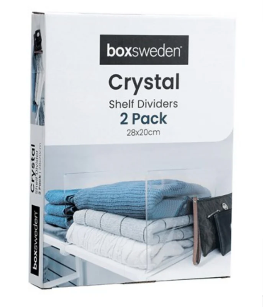 Crystal Shelf Dividers 2PC