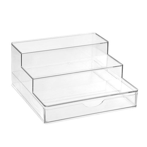 Crystal 3 Tier Shelf Organiser with Drawer