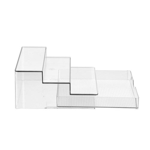Crystal 3 Tier Shelf Organiser with Drawer