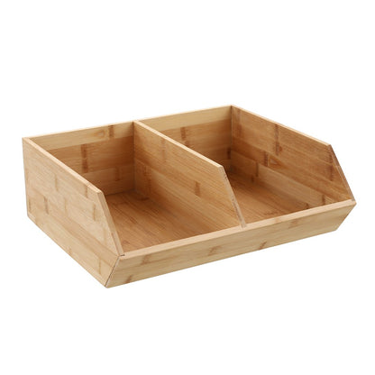 Bamboo 2 Section Storage Cube